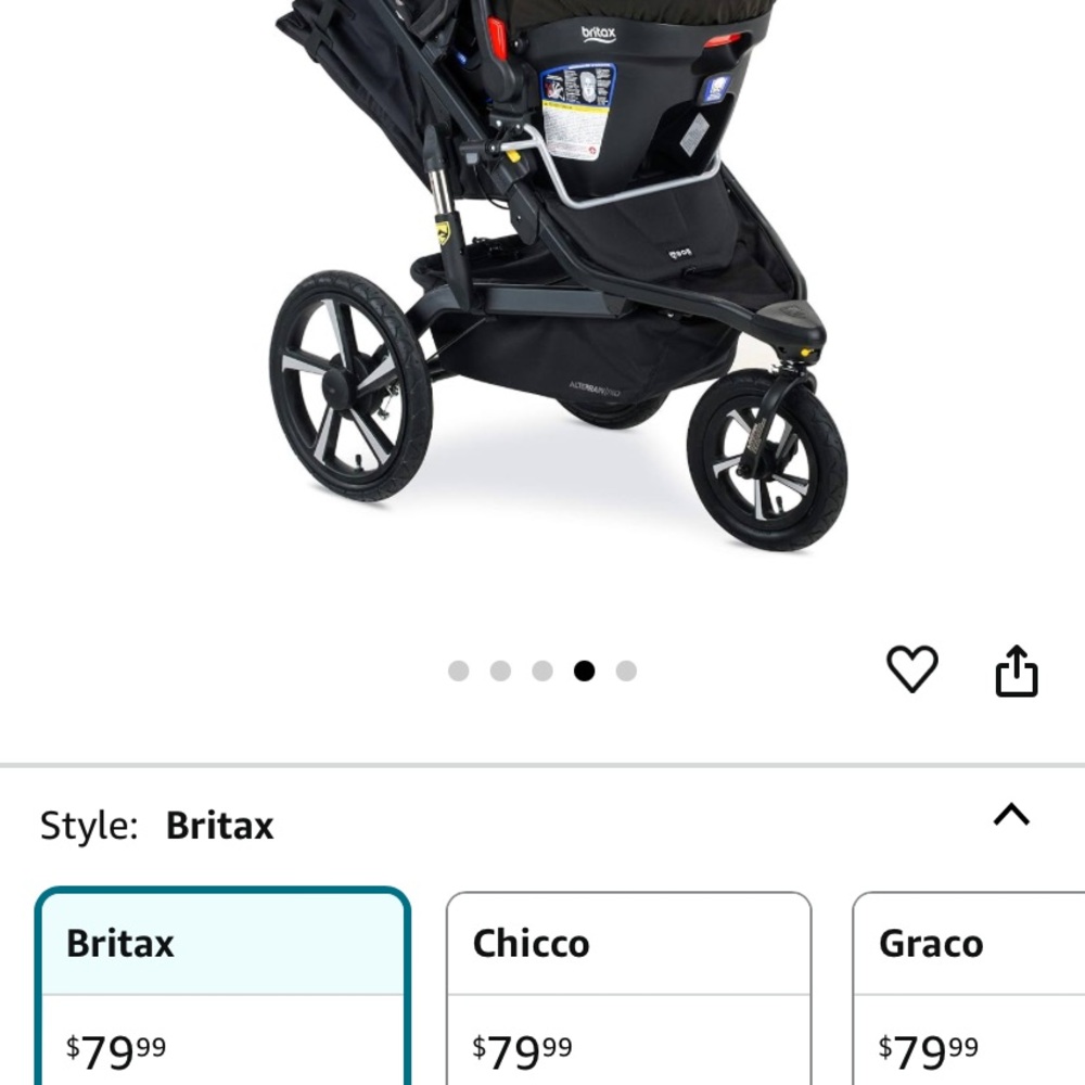 BOB Gear® Single Jogging Stroller Adapter for Britax® Infant Car Seats